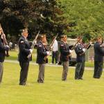Kent-Meridian VFW Post 6785 performs a rifle volley.