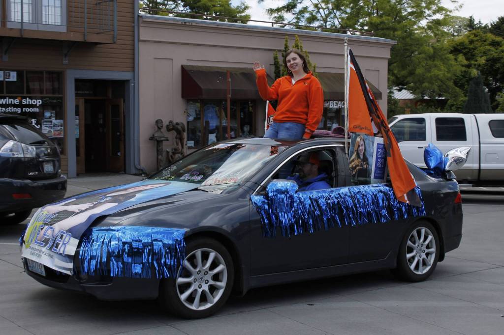 Senior Joanie Welever cruises Second Street.