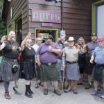 Photo by Kira Erickson/South Whidbey Record
From left to right: Rampant Kilt Society Members Bexar ORiley, Aimee Shand, Phil Timm, Royce Baker, Dustin Yongue, Gayle and Craig Swanson, Cindi Crowder Rausch, Alex Beust and Will Sperling.