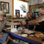 Photo by Kira Erickson/South Whidbey Record
From left to right, Craig Swanson, Cindi Crowder Rausch, Aimee Shand and Bexar ORiley partake in a beer, while wearing kilts, at Ogres Brewing in Clinton.