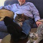 Pedersen, pictured here with Tom the cat. (Photo provided)