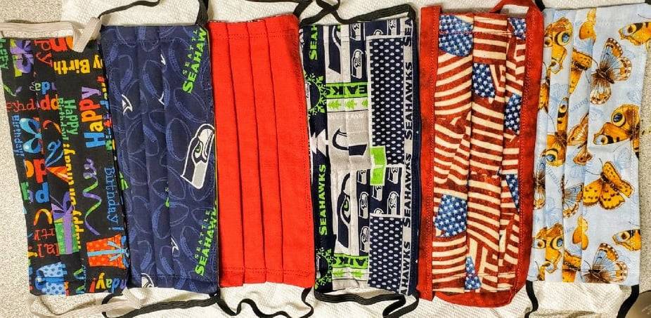 An assortment of masks made by Betty Lade. (Photo provided)