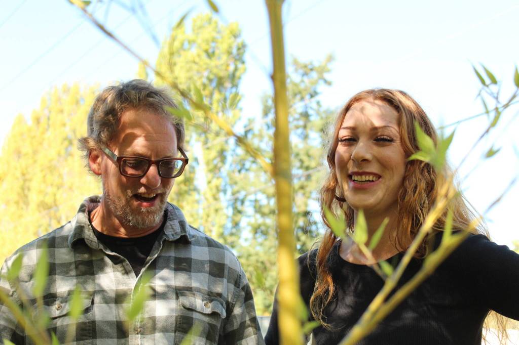 Photos by Karina Andrew/Whidbey News Group
Meagan Welsh and JT Hilton attend to the plants at Mutiny Bay Bamboo Co.