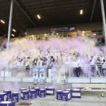 Oak Harbor Wildcats cheered on the varsity football team during the game. (Photo by John Fisken)