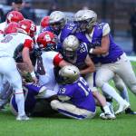 Photo by John Fisken
Oak Harbor Wildcats go after the ball during the homecoming football game against the Stanwood Spartans Sept. 17. The Wildcats lost 34-14.