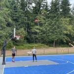 Photo provided
Filming for the Whidbey episode of Bleacher Report took place over the span of one day at a bright blue court in South Whidbey Community Park.