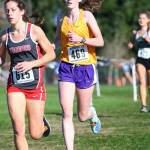 Sophomore Carly Vangiesen placed 13th at the district cross country meet Saturday. (Photo by John Fisken)