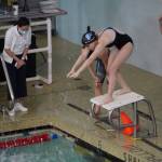 Photos provided
Sophomore Zetta Prendergast prepares to dive off the starting block at the district meet Nov. 6.