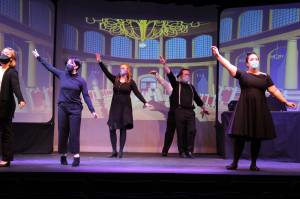 Photo by Karina Andrew/Whidbey News-Times
"All Together Now" cast members perform "Be Our Guest" from "Beauty and the Beast" at a rehearsal Nov. 7.