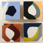 A series of small square abstract paintings by Barbara Mosher will be available for sale at the upcoming Whidbey Art Market. (Photo provided)