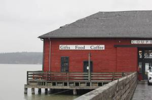 Photo by Karina Andrew/Whidbey News-Times
The Coupeville Wharf lost a quarter of its shingles and sustained other damage during Monday's wind storm.