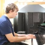 Photo by Karina Andrew/Whidbey News-Times
Matthias Pierson practices piano in a lesson with Maureen Girard.