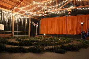 Photo by Karina Andrew/Whidbey News-Times
The winter spiral was made of evergreen tree branches and lit with candles gradually throughout the night.