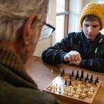 Photo by David Welton / Whidbey News Group
Seventh grader Connor Porter concentrates during a chess class by Mark Calogero.