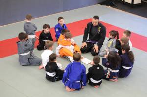 Photo by Karina Andrew/Whidbey News-Times
Jules VonDoom teaches the children's Jiu Jitsu class.