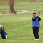 Photo by John Fisken
Junior Essence Bryant watches her shot head to the green. Coach Vicki Cable said the Falcons were excited to welcome Bryant to the team this year, who moved to Whidbey Island from Georgia.