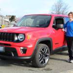 Photo by Karina Andrew/Whidbey News-Times
Natasha Vanderlinden won a new Jeep Renegade in a Bloodworks Northwest sweepstakes sponsored by Haselwood Auto Group. Vanderlinden, who has donated blood more than 30 times, was inspired to give by the statistic that one pint of blood could potentially save up to three lives.
