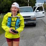 Ultra runner Riley Nachtrieb, 20, ran a 54-mile route known as the Whidbey Island Traverse on Monday. She set the record for the fastest known time for women. (Photo provided)