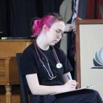 Adrian Burrows plays several roles in Coupeville High Schools production of Trap.