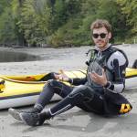 Photo by Kira Erickson/South Whidbey Record
Whidbey Island Kayaking Instructor Carter Webb demonstrates the proper posture for paddling in a kayak.