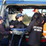 Navy, Life Flight and North Whidbey Fire and Rescue personnel participate in a joint training May 9. (Photo by Karina Andrew/Whidbey News-Times)
