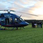 Navy, Life Flight and North Whidbey Fire and Rescue personnel participate in a joint training May 9. (Photo by Karina Andrew/Whidbey News-Times)