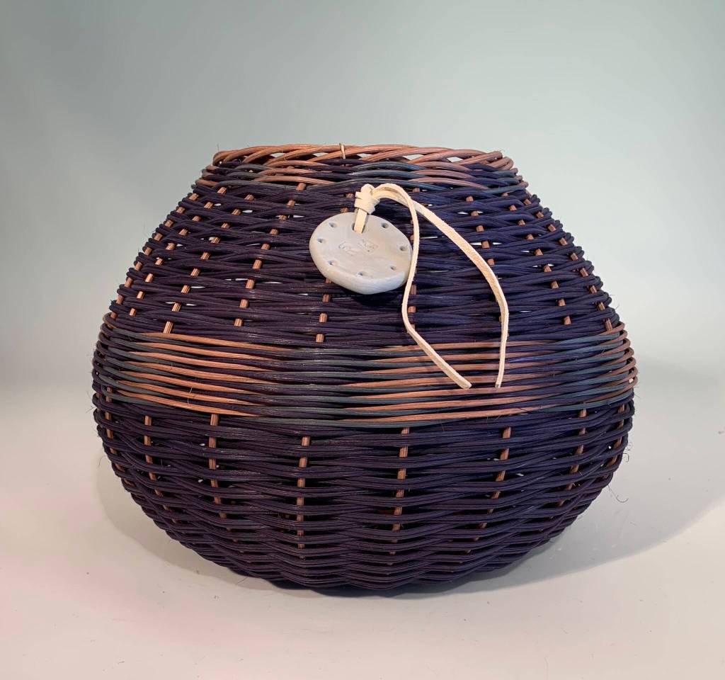 Basket weaver Reggie Kastler is known for her colorful baskets in all shapes and sizes. (Photo provided)