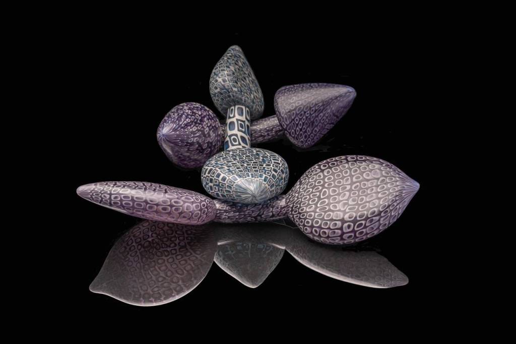 Plum Fetish, a glass sculpture created by Greenbank artist Katrina Hude. (Photo by David Hundley)