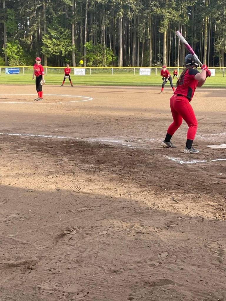 Photo provided
Sophia Jennings pitching against Coupeville in a 15-5 win.