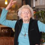 Helen Chatfield-Weeks formed a jig in the middle of an Oak Harbor restaurant after being named grand marshal of the Holland Happening parade. (File photo)