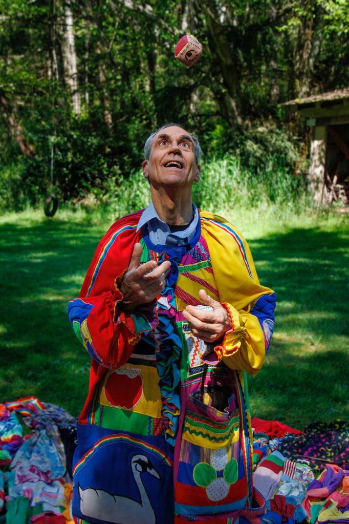 Dean Petrich taught himself how to juggle years ago by using the rocks on Lopez Island, where he was living at the time. (Photo by David Welton)