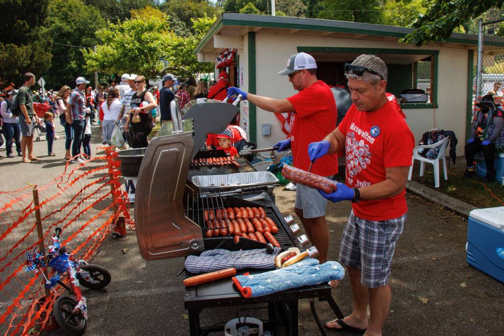 Hot dogs are a necessary part of the Fourth of July fun at Maxwelton.