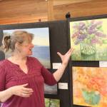Photos by Rachel Rosen/Whidbey-News Times
Liesel Lund talks about her work, which primarily consists of plein air oil paintings.