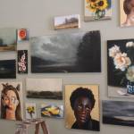 Paintings by local artist Katy Leigh. (Photo by Rachel Rosen/Whidbey News-Times).