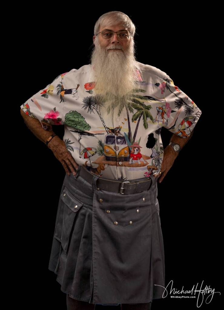 Photo by Michael Holtby
Jim Newman has a beard and is from Freeland.