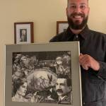 Photo provided
Zachary Newton used a ballpoint pen to create this drawing of Langley, a reprint of which can currently be viewed at the Braeburn Restaurant.