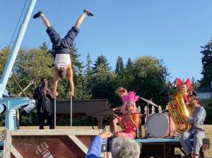 Up Up Up Inc. circus performers during a show last year in Langley. (Photo provided)