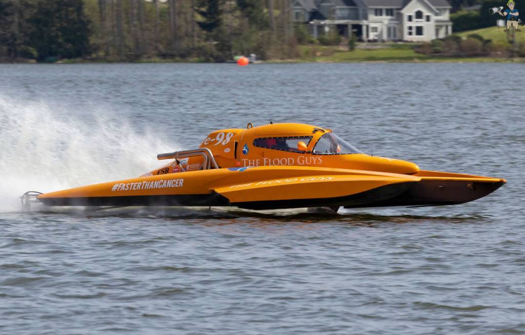 Steve Huffs hydroplane during a race. (Photo provided)