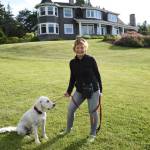 Langley resident Susan Merry with her 5-year-old golden retriever, Tippy. (Photo provided)
