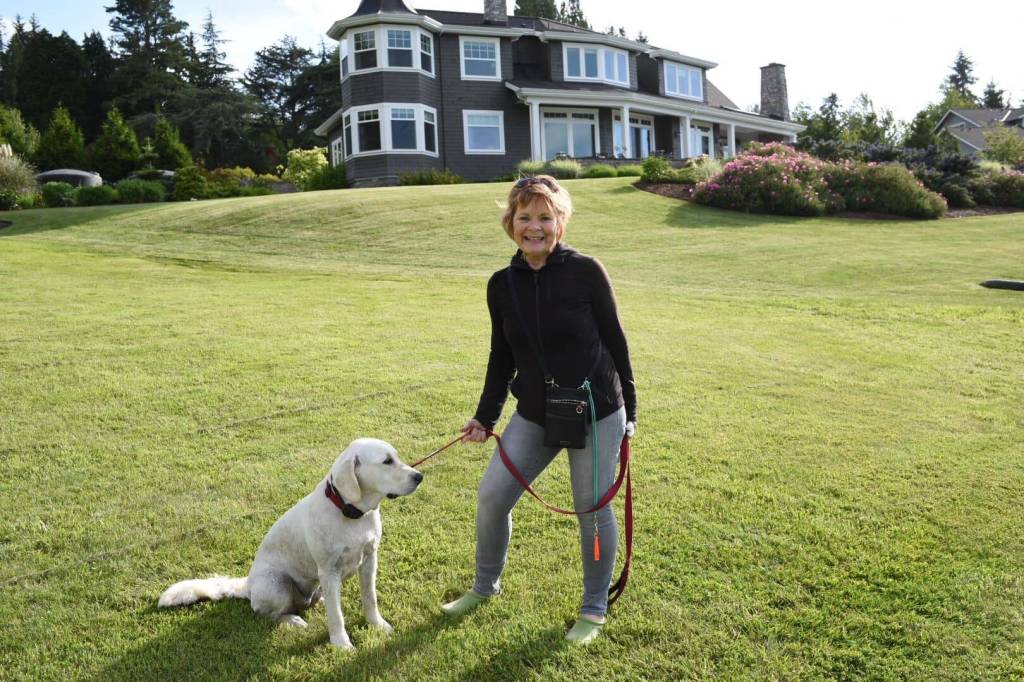 Langley resident Susan Merry with her 5-year-old golden retriever, Tippy. (Photo provided)