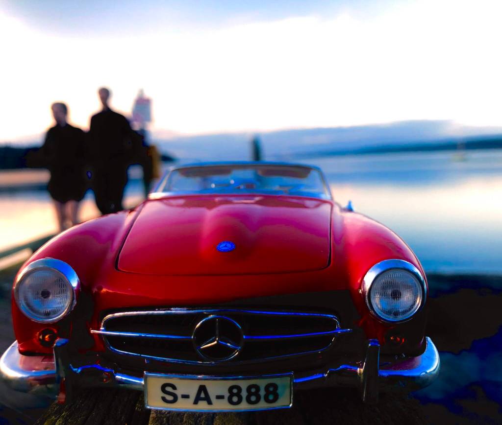 Photo by Andre Feriante
A model of a 1955 Mercedes, photographed at Freeland marina.