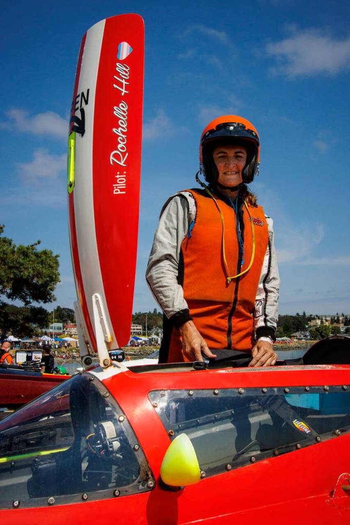 Rochelle Hill was one of of four female competitors in Hydros for Heroes. She raced in the e350 class. (Photo by David Welton)