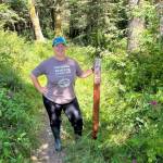 Photo by Harry Anderson
Whidbey Camano Land Trust Stewardship Director Jessica Larson stands before the new trailhead.