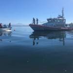 Photo by Carl Larsen
The Coast Guard rescued a 12-foot-long aluminum boat Monday morning.