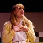 The Whidbey News-Times own Karina Andrew stars as Sandy, the sheltered ingenue who pines for greaser Danny throughout the show. (Photo by Rachel Rosen/Whidbey News-Times)