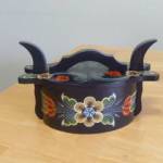 Photos provided
Martha Olsen is a Rosemaling artist. The style of her work, pictured above, originated in Scandinavia. She will present on the art form at the Whidbey Island Nordic Lodge Sept. 17.