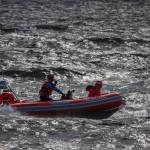 Photo by David Welton
A rescue boat traverses the rough waters near Whidbey Island.