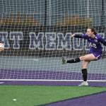 Photo by John Fisken
Carly Vangiesen scored on a corner kick in the second minute of play Thursday at Oak Harbors Wildcat Memorial Stadium. The Wildcat girls soccer team beat visiting Mount Vernon 3-1. Addisen Boyer scored the other two goals for the Wildcats.