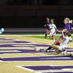 Photo by John Fisken
Addisen Boyer scores her second goal of the night. The Wildcat girls soccer team beat visiting Mt. Vernon 3-1 on Thursday.