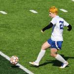 Photo by John Fisken
Senior Sage Callahan, a midfielder for South Whidbey, chases a ball.